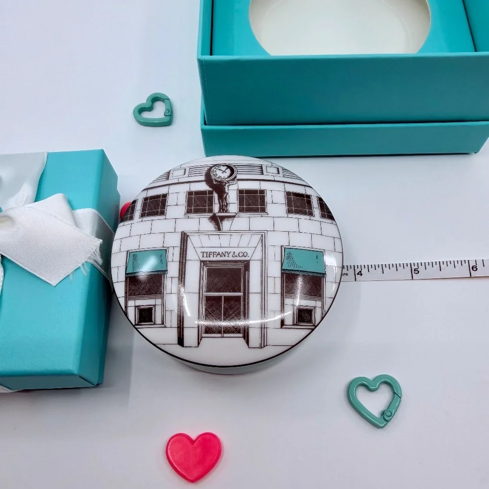 NEW RARE Tiffany & Co. Flagship Facade Trinket Round Porcelain Box